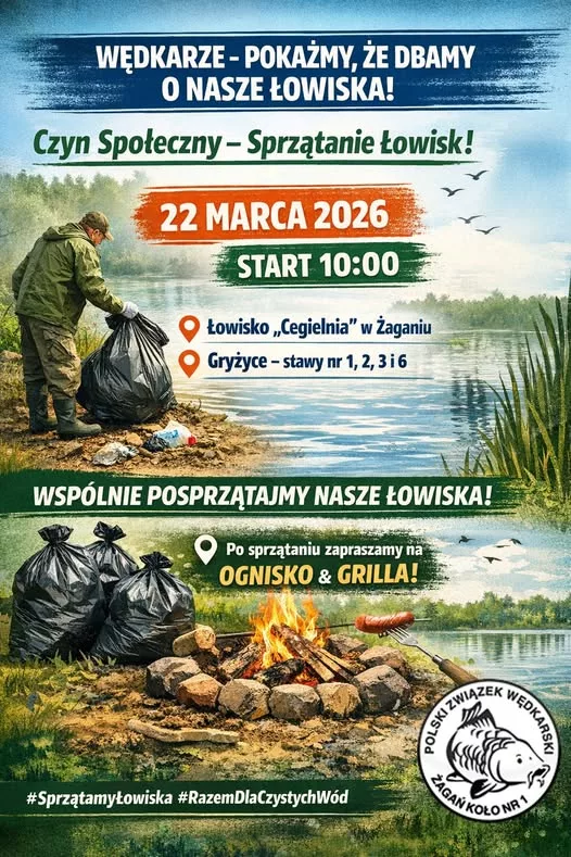 Sprzątanie Łowisk, 22 Marca 2026r.