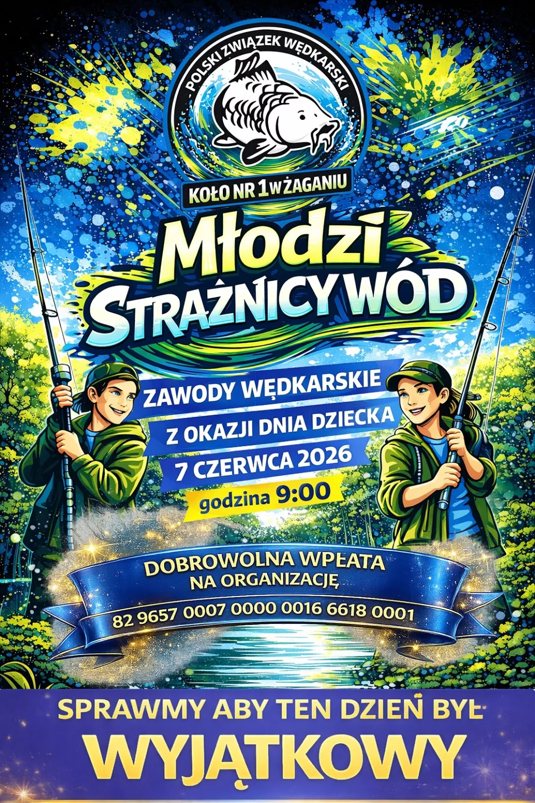 Młodzi Strażnicy Wód, zawody wędkarskie z okazji Dnia Dziecka 2026r.